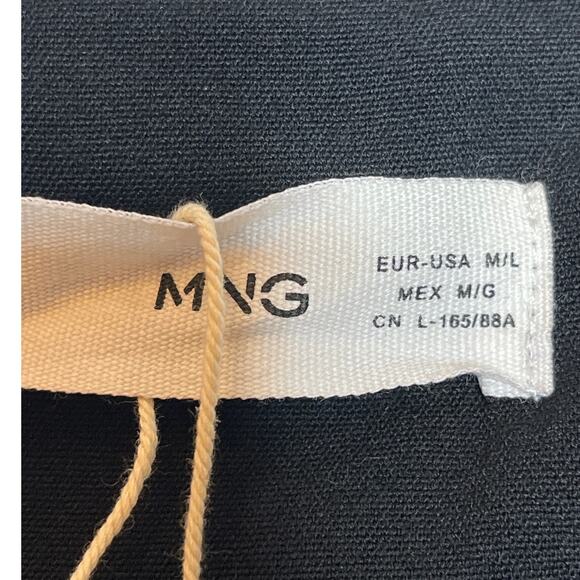 Mango NEW Women Large Black Sleeveless Hidden Button Blazer Vest - Picture 6 of 10